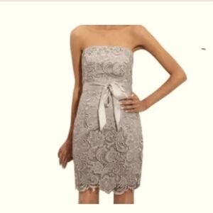 Women's Adrianna Papell Dress Gray Sheath Cocktail‎ Dress Size 6